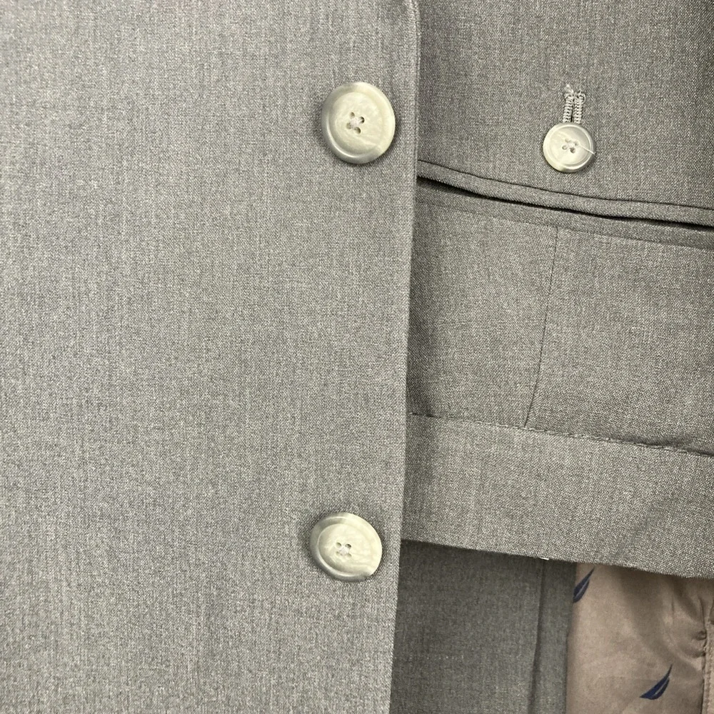 Nautica‎ Mens 2-pc Suit Blazer Jacket 46R Pants 41Wx29L Charcoal
